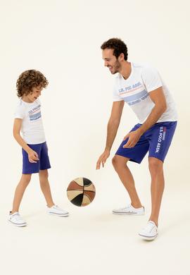 Erkek Beyaz Bisiklet Yaka Tişört - 50246309008