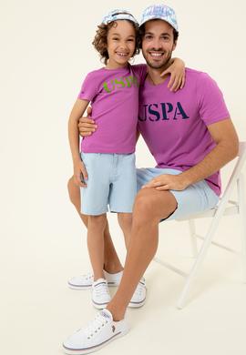 Çocuk Menekşe Bisiklet Yaka Tişört - 50248206054