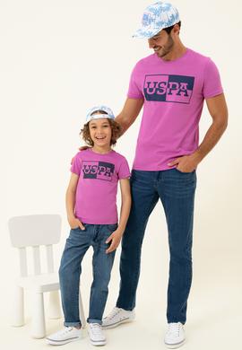 Erkek Menekşe Bisiklet Yaka Tişört - 50247339162