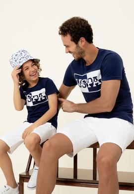 Çocuk Lacivert Bisiklet Yaka Tişört - 50247351018