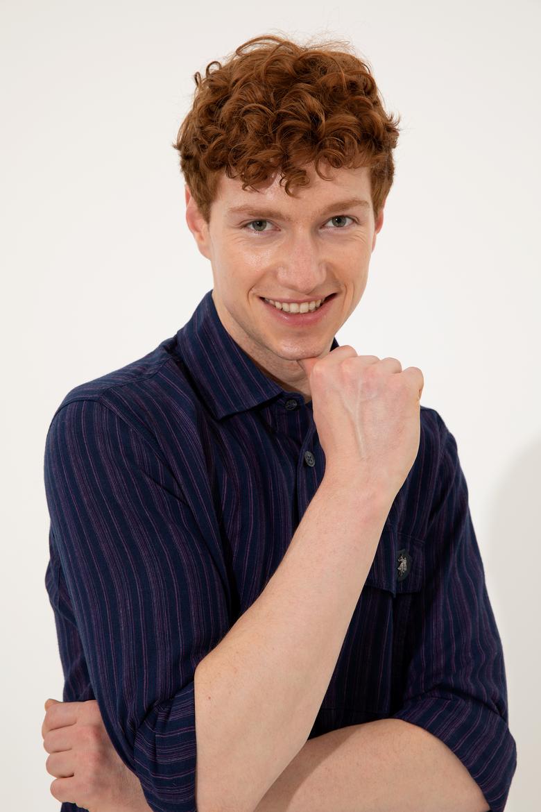 Erkek Mavi Jean Gömlek - 50246615005