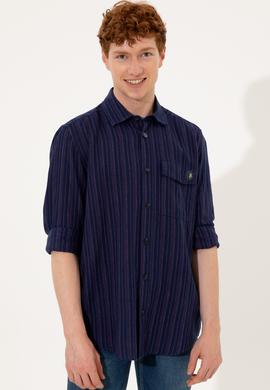 Erkek Mavi Jean Gömlek - 50246615005