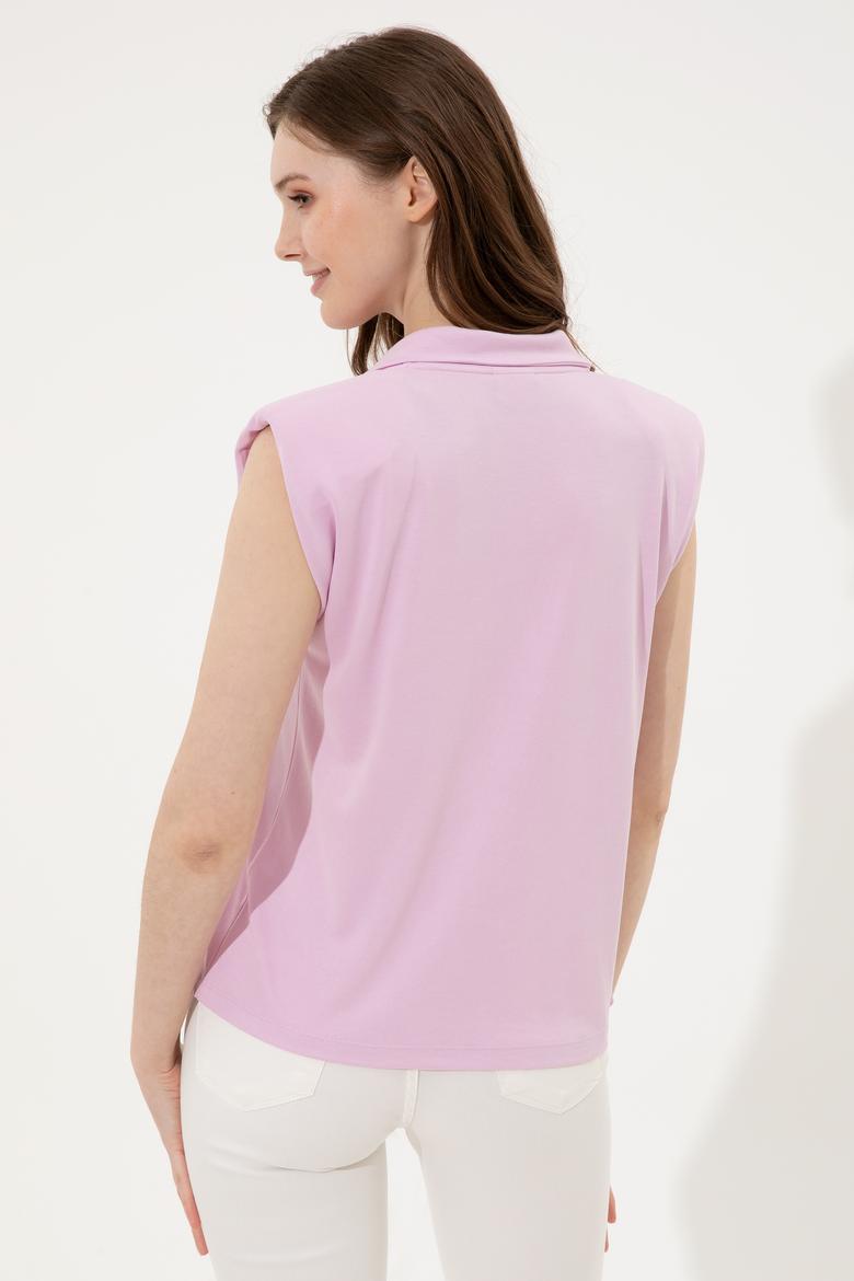 Kadın Manolya Kolsuz Tişört - 50248579020