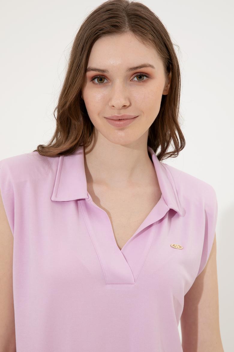 Kadın Manolya Kolsuz Tişört - 50248579020