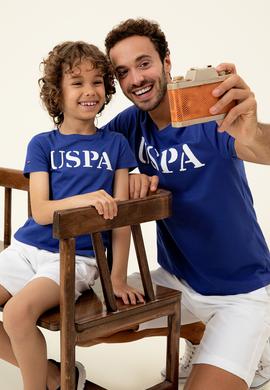 Çocuk Mavi Bisiklet Yaka Tişört - 50251777170