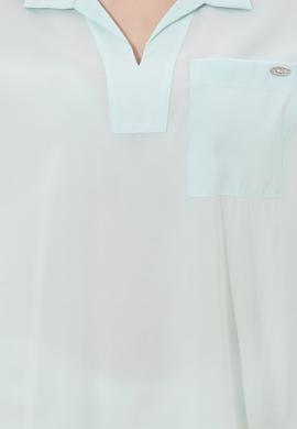 Kadın Turkuaz Uzun Kollu Gömlek - 50247456022