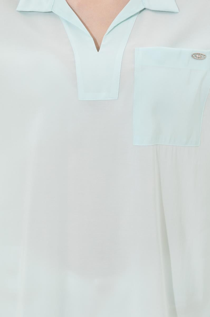 Kadın Turkuaz Uzun Kollu Gömlek