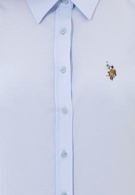 Kadın Açık Mavi Uzun Kollu Basic Gömlek - 50246414010