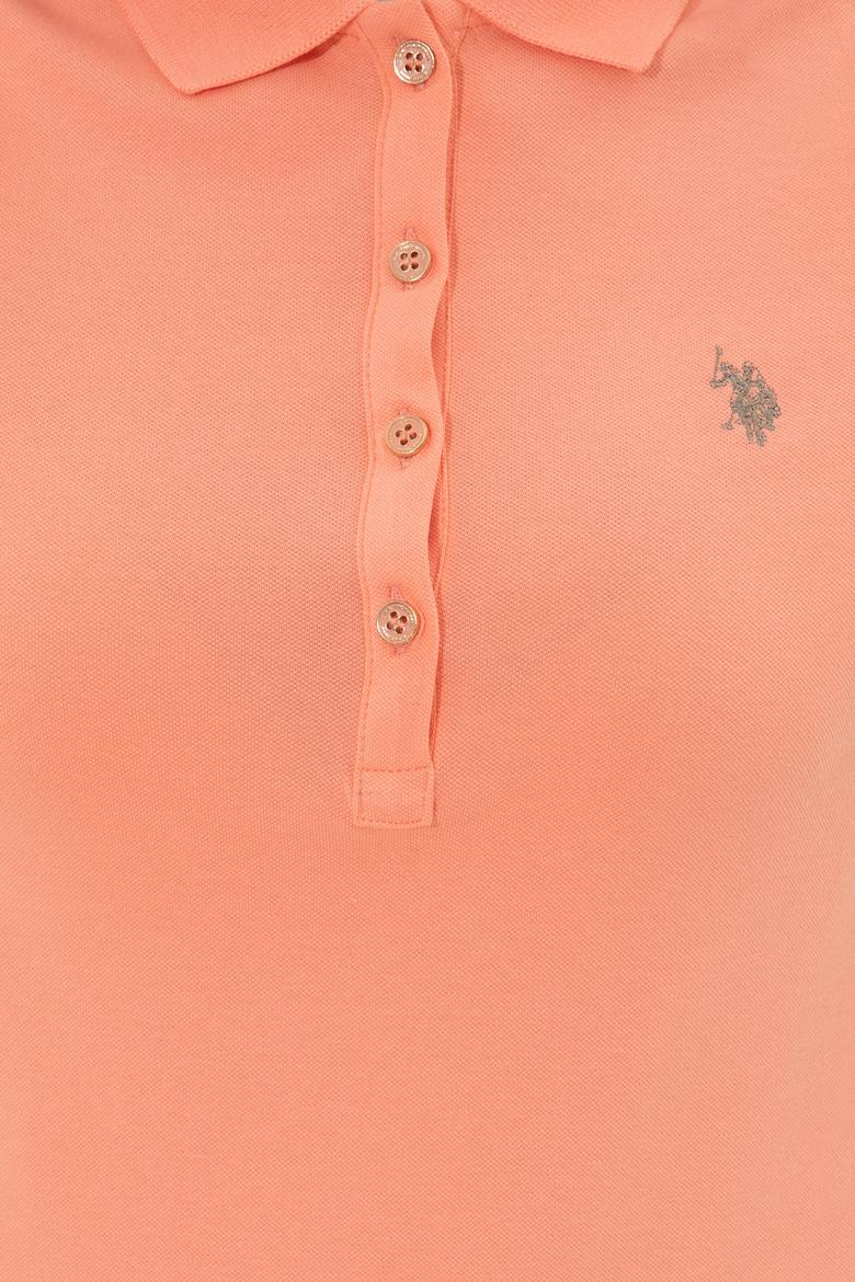 Kadın Somon Polo Yaka Tişört - 50246288061