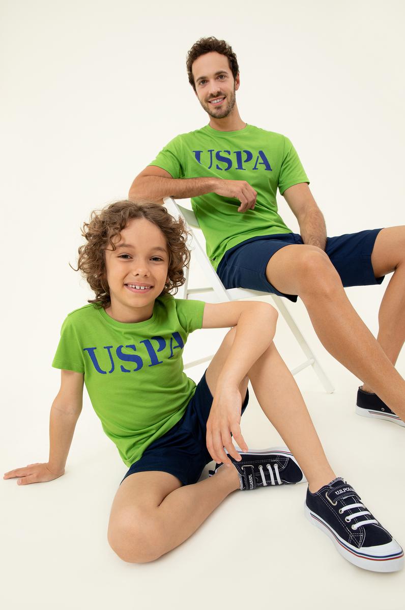 Erkek Çocuk Yeşil Bisiklet Yaka Tişört