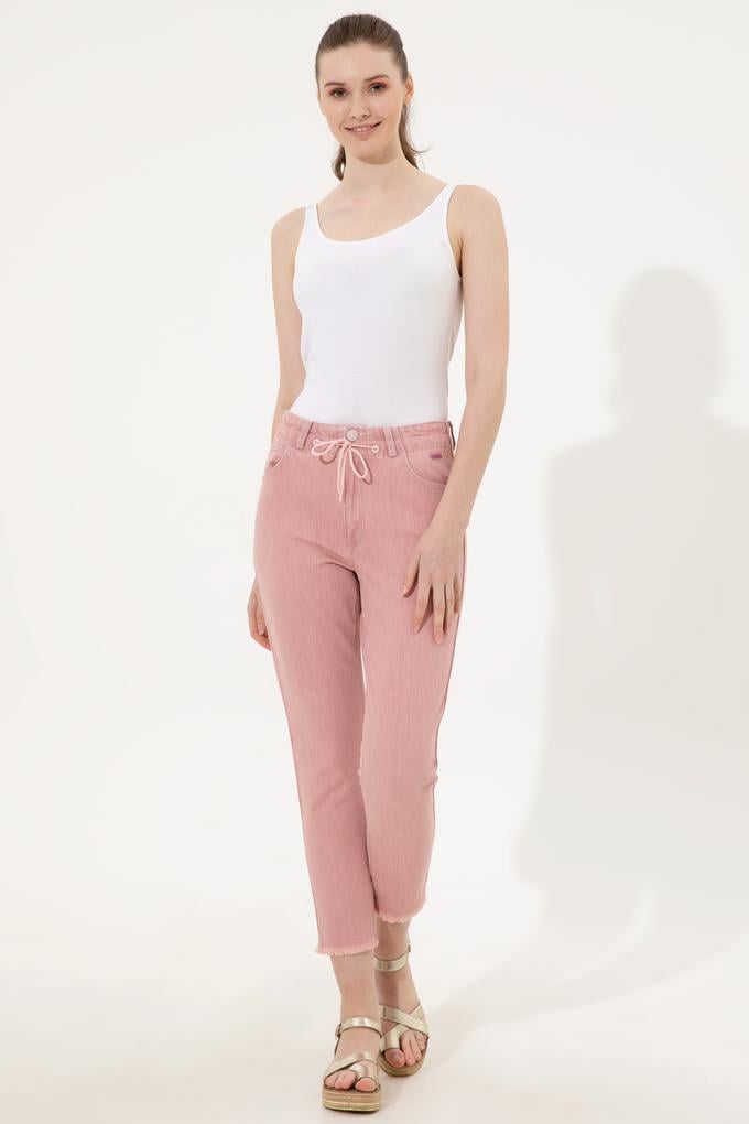 Kadın Pembe Jean Pantolon
