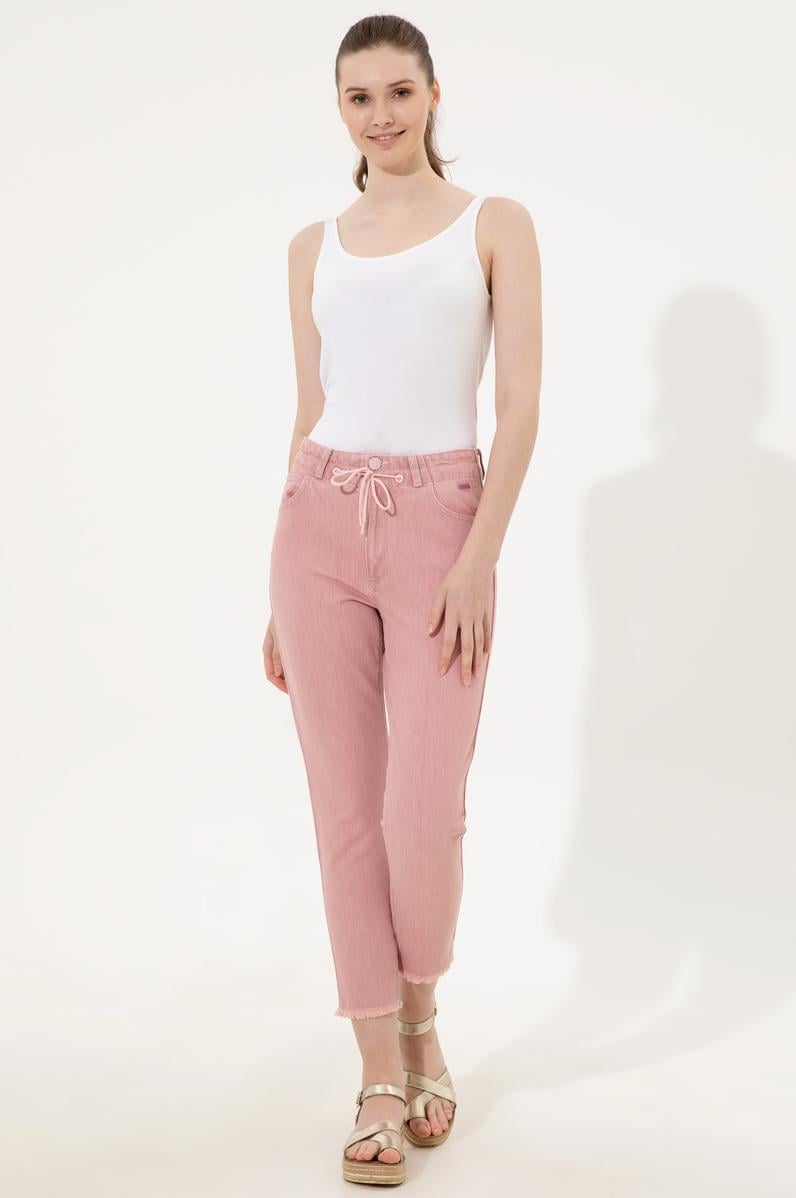 Kadın Pembe Jean Pantolon