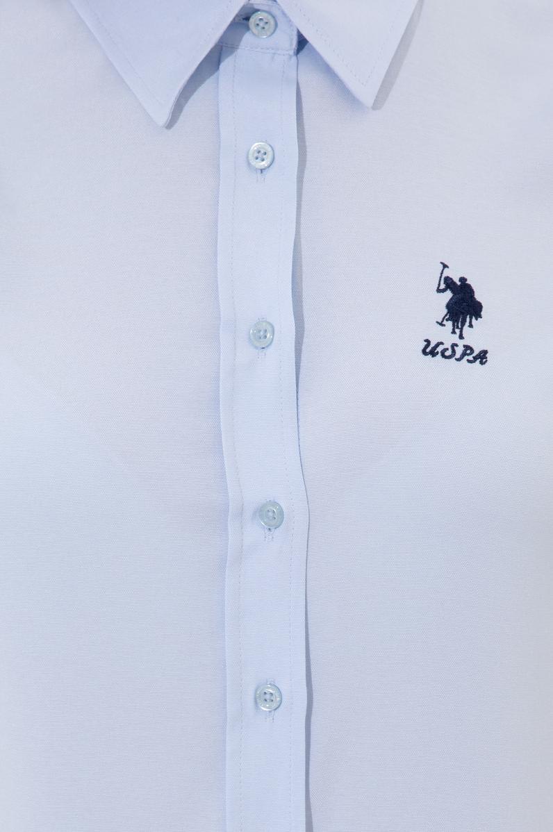 Kadın Açık Mavi Uzun Kollu Basic Gömlek