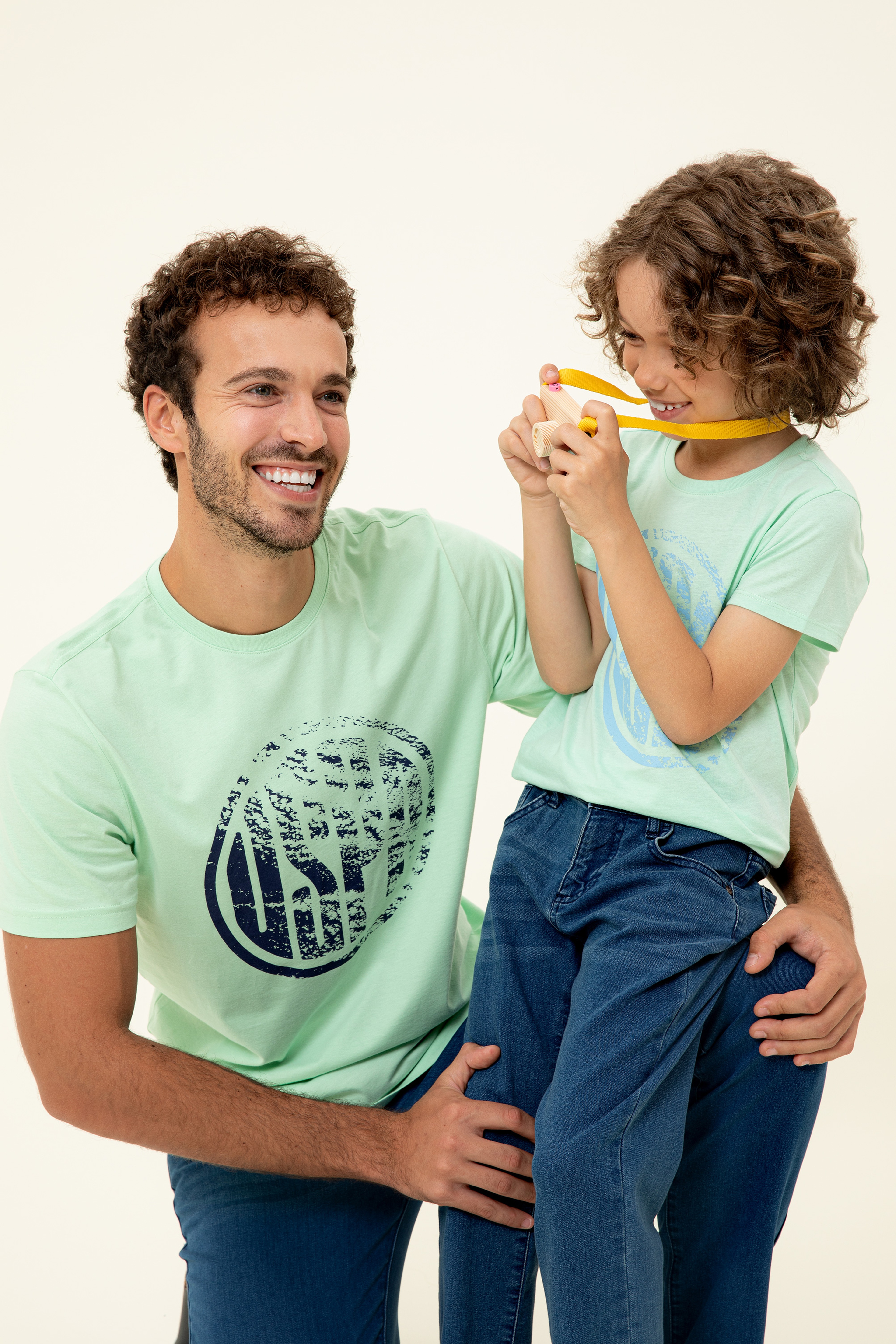 Erkek Mint Yeşili Bisiklet Yaka T-Shirt - Image 1