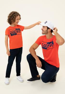 Çocuk Kırmızı Bisiklet Yaka Tişört - 50247351071