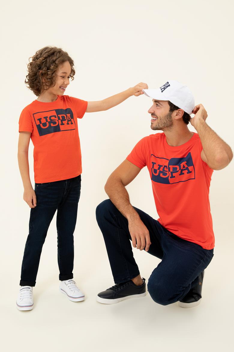 Çocuk Kırmızı Bisiklet Yaka Tişört