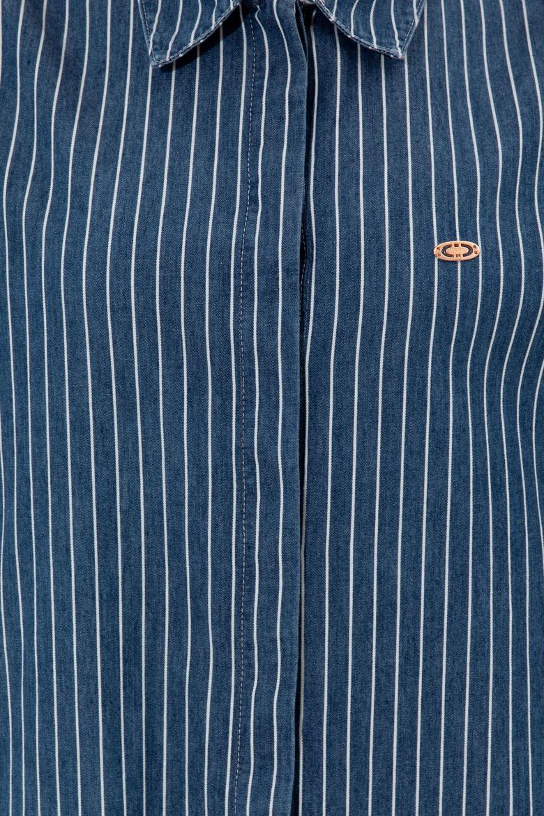 Kadın Mavi Jean Elbise - 50247526007