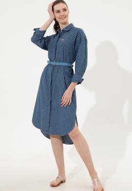 Kadın Mavi Jean Elbise - 50247526007