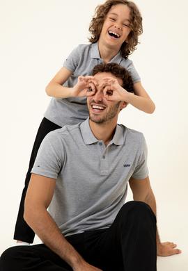 Erkek Gri Melanj Basic Tişört - 50251701079