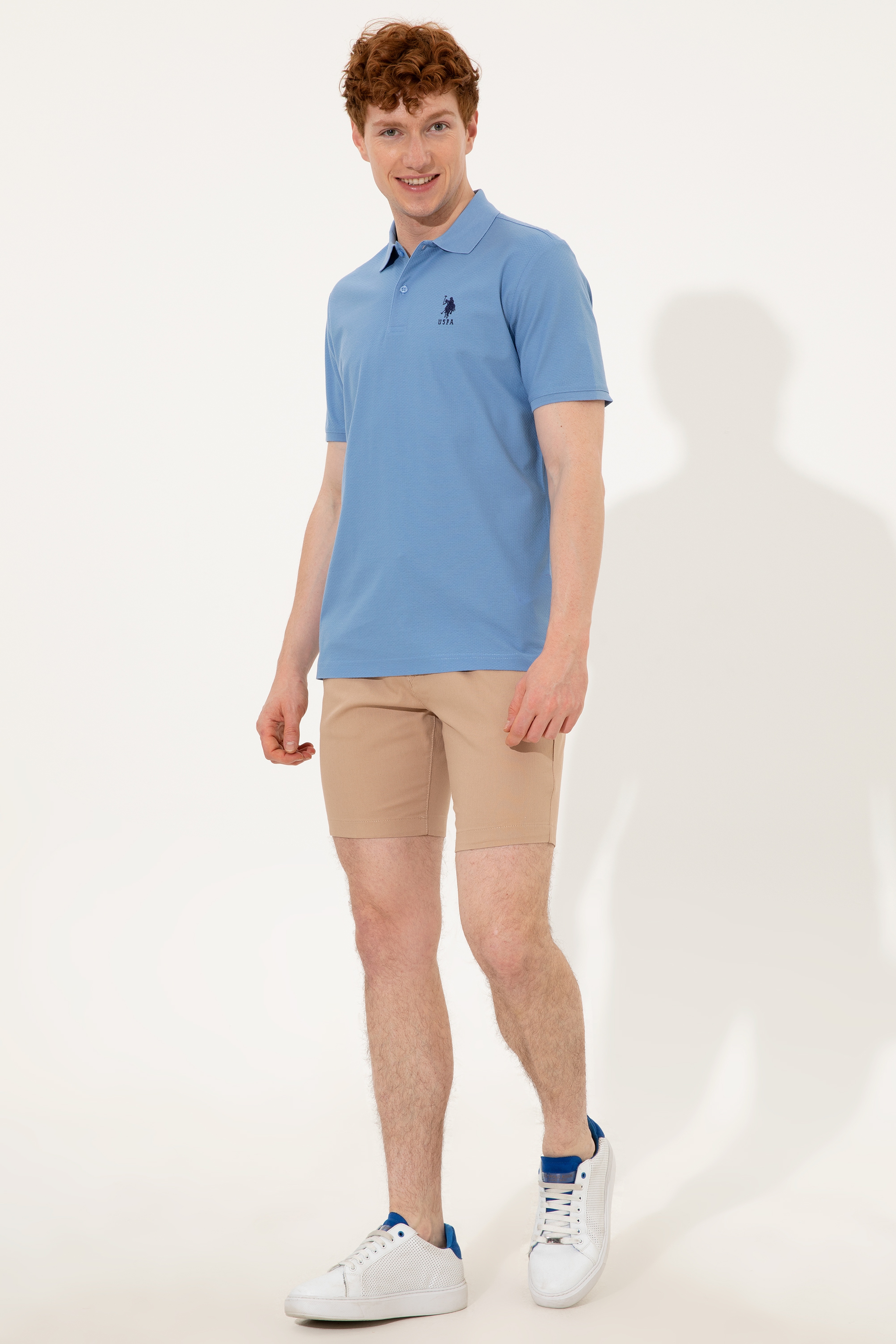 Erkek Koyu Mavi Polo Yaka T-Shirt - Image 4
