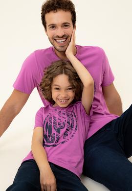 Çocuk Menekşe Bisiklet Yaka Tişört - 50247353059