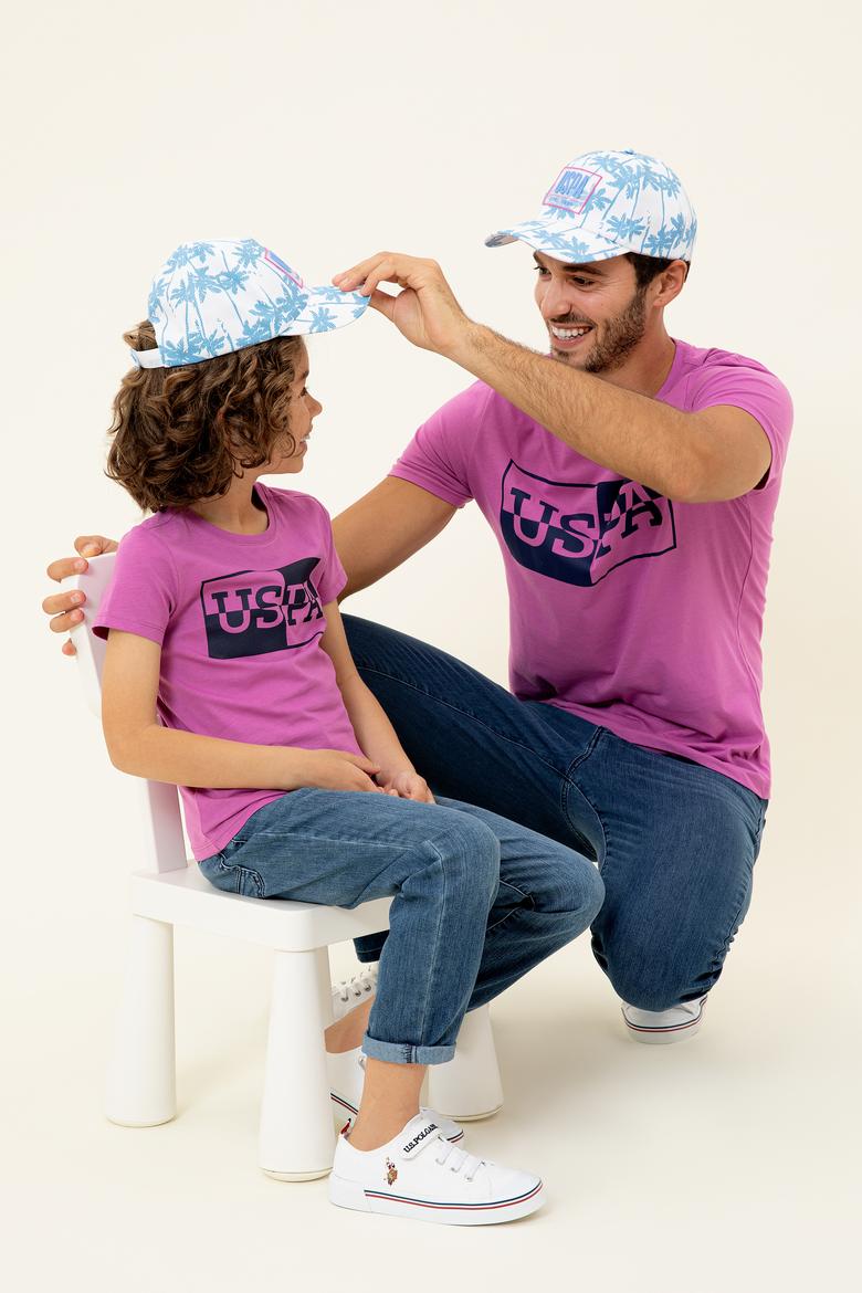 Erkek Çocuk Menekşe Bisiklet Yaka Tişört