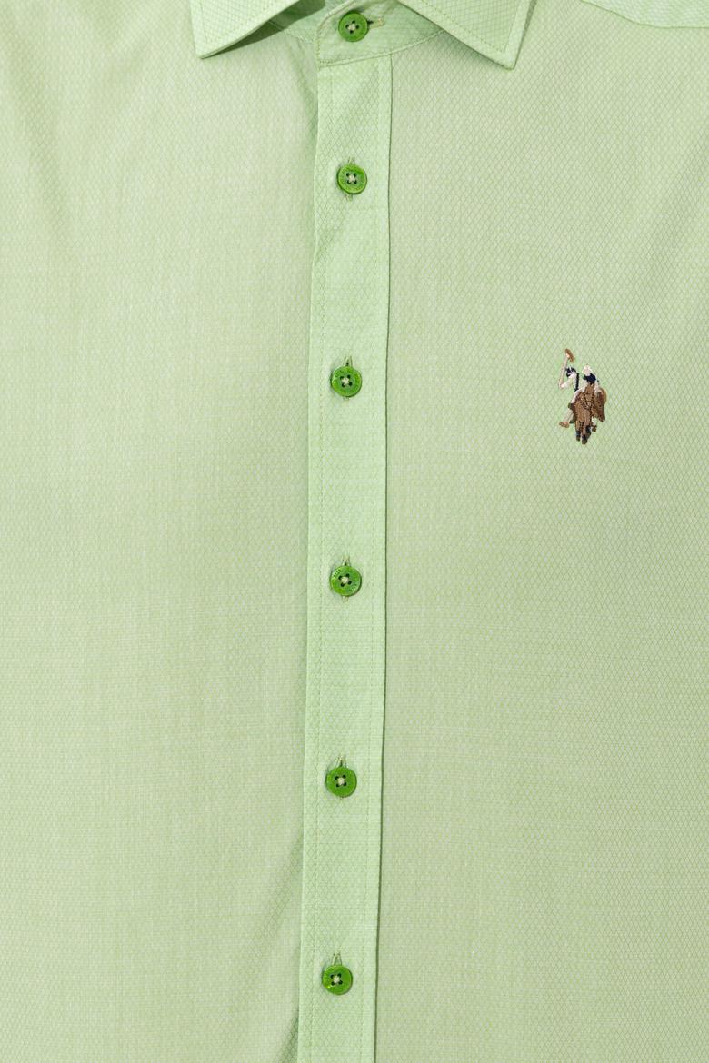 Erkek Yeşil Uzun Kollu Gömlek - 50247123013