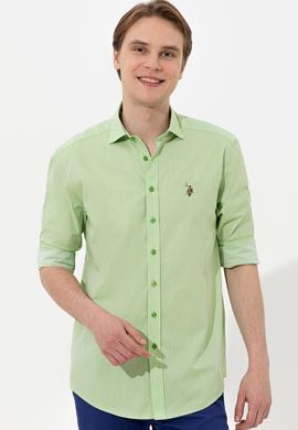 Erkek Yeşil Uzun Kollu Gömlek - 50247123013