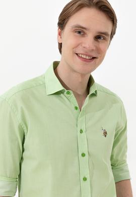 Erkek Yeşil Uzun Kollu Gömlek - 50247123013