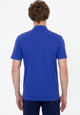 Erkek Mavi Basic Polo Yaka Tişört - 50249149376