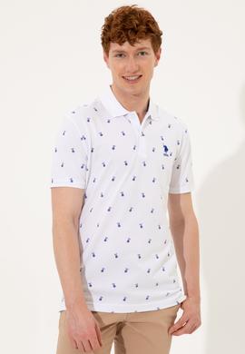 Erkek Beyaz Polo Yaka Tişört - 50249186008