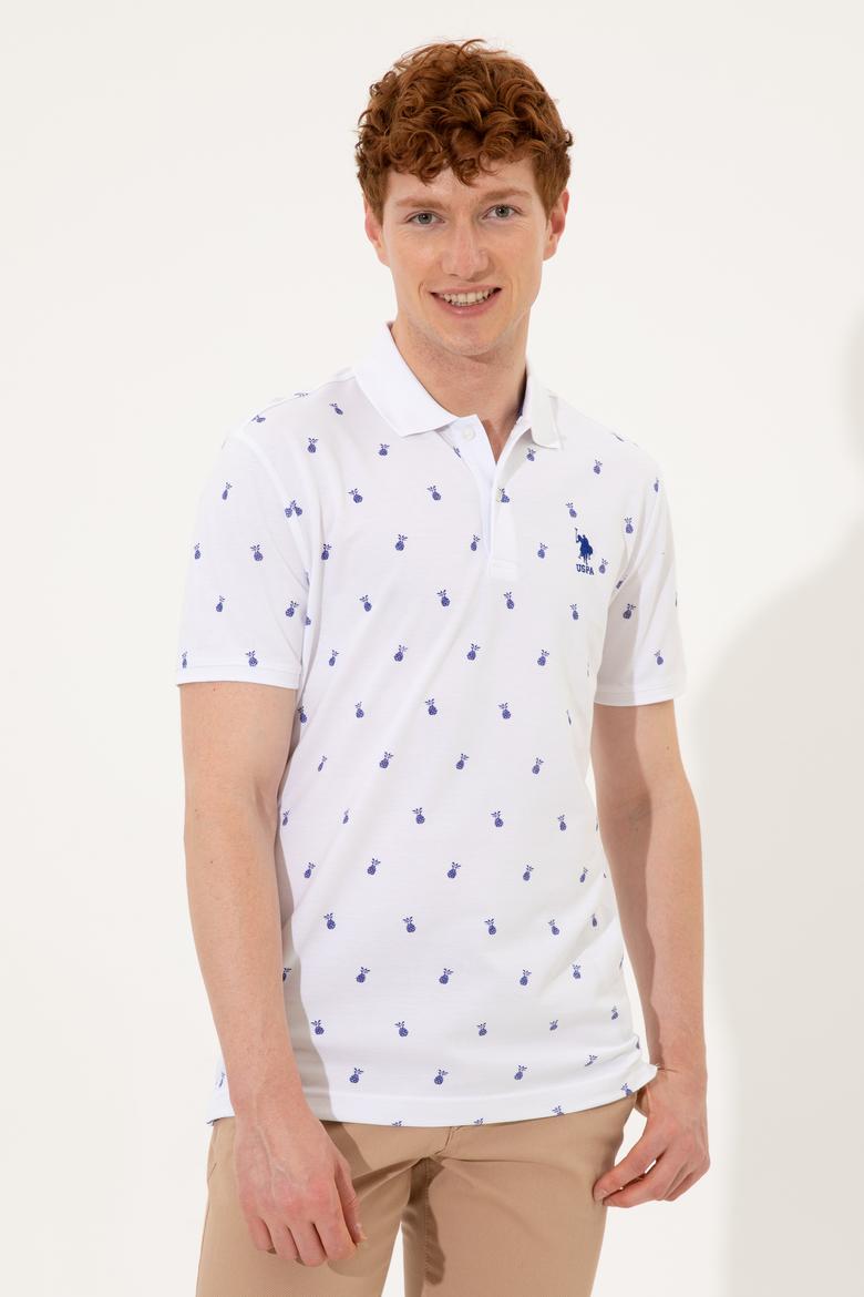 Erkek Beyaz Polo Yaka Tişört - 50249186008