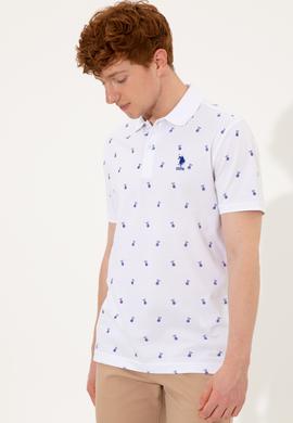 Erkek Beyaz Polo Yaka Tişört - 50249186008