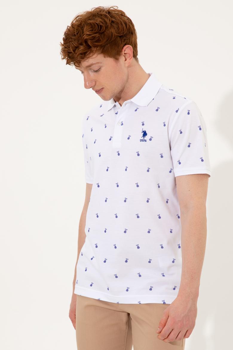 Erkek Beyaz Polo Yaka Tişört - 50249186008