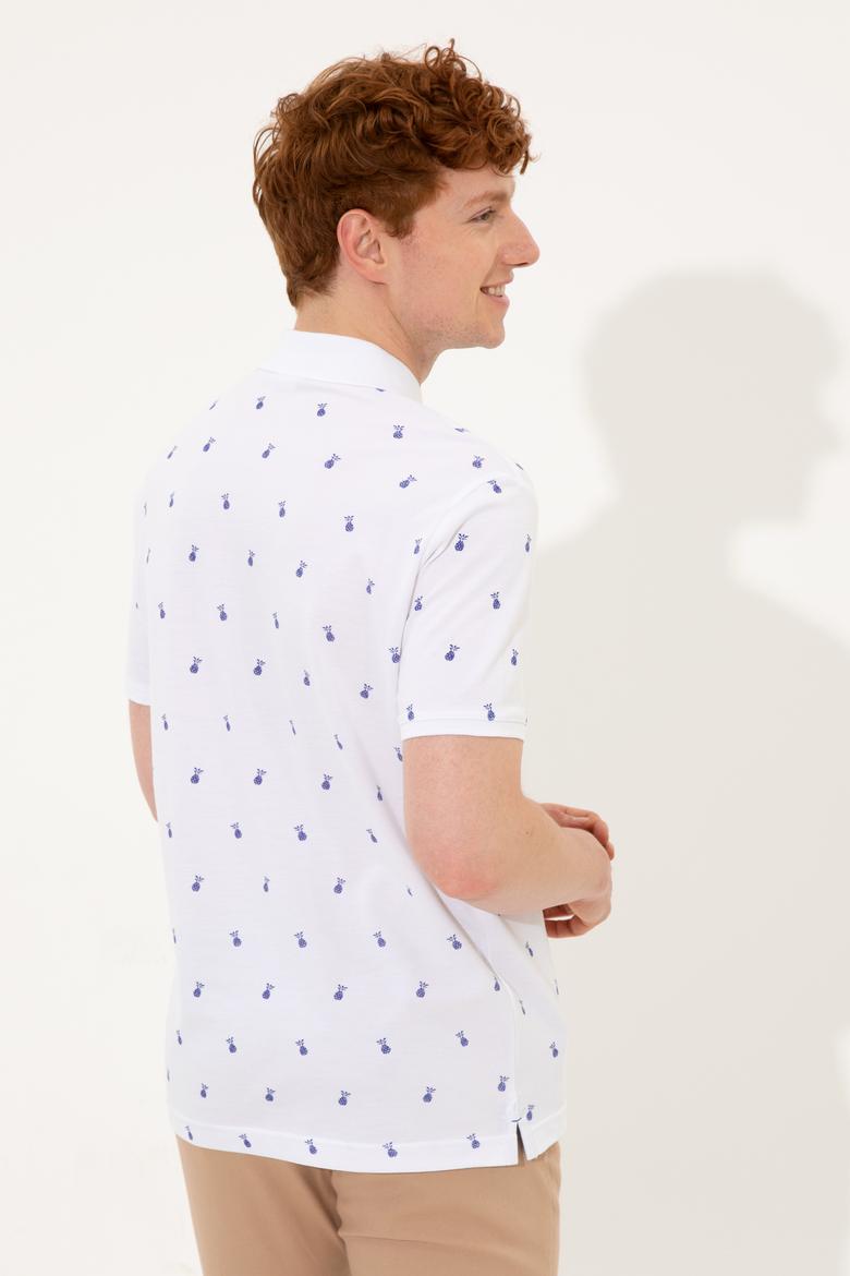 Erkek Beyaz Polo Yaka Tişört - 50249186008