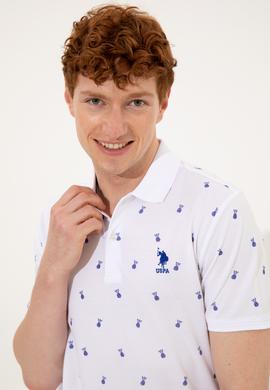 Erkek Beyaz Polo Yaka Tişört - 50249186008