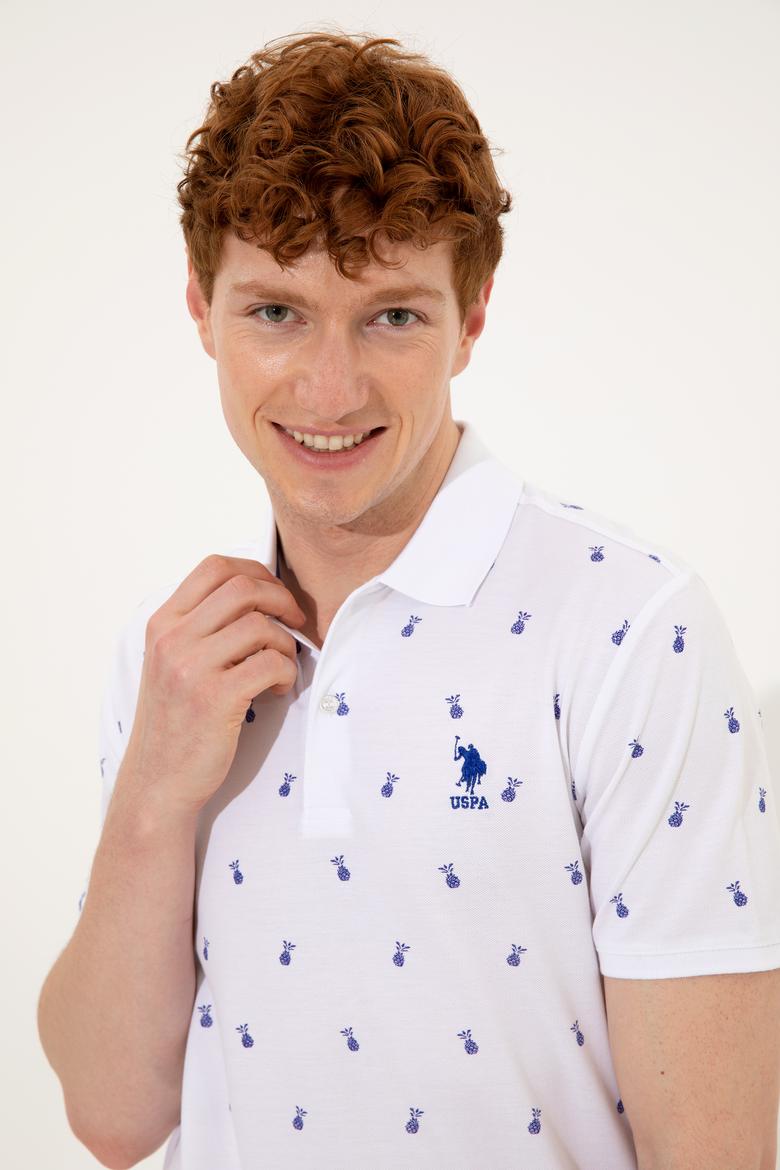 Erkek Beyaz Polo Yaka Tişört