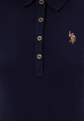 Kadın Lacivert Polo Yaka Tişört - 50246285014