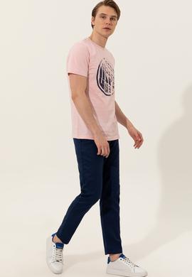 Erkek Pudra Bisiklet Yaka T-Shirt - 50247329184