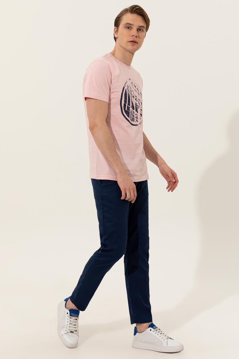 Erkek Pudra Bisiklet Yaka T-Shirt - 50247329184