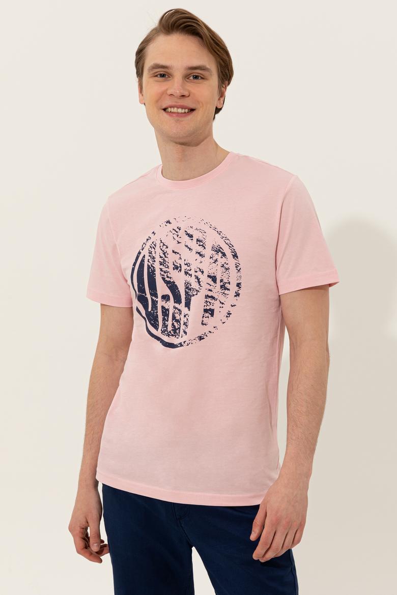 Erkek Pudra Bisiklet Yaka T-Shirt - 50247329184