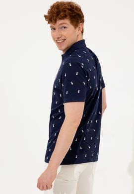 Erkek Lacivert Polo Yaka Tişört - 50249186033