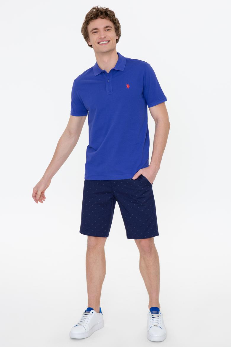 Erkek Mavi Basic Polo Yaka Tişört - 50249149376