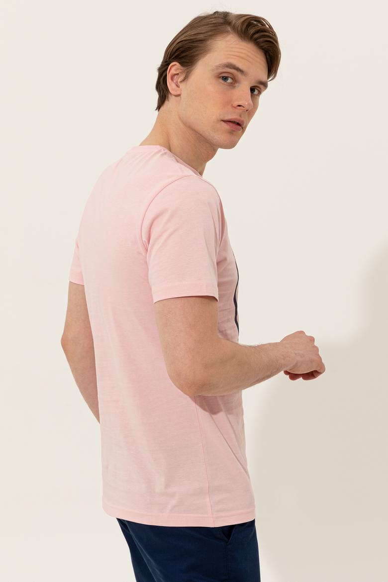 Erkek Pudra Bisiklet Yaka T-Shirt - 50247329184