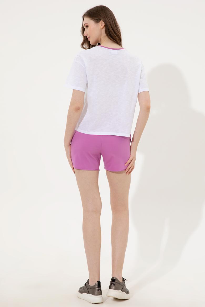 Kadın Menekşe Örme Şort - 50248559004
