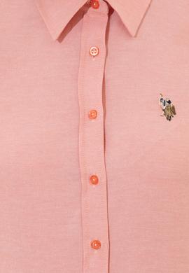 Kadın Somon Uzun Kollu Basic Gömlek - 50246414019