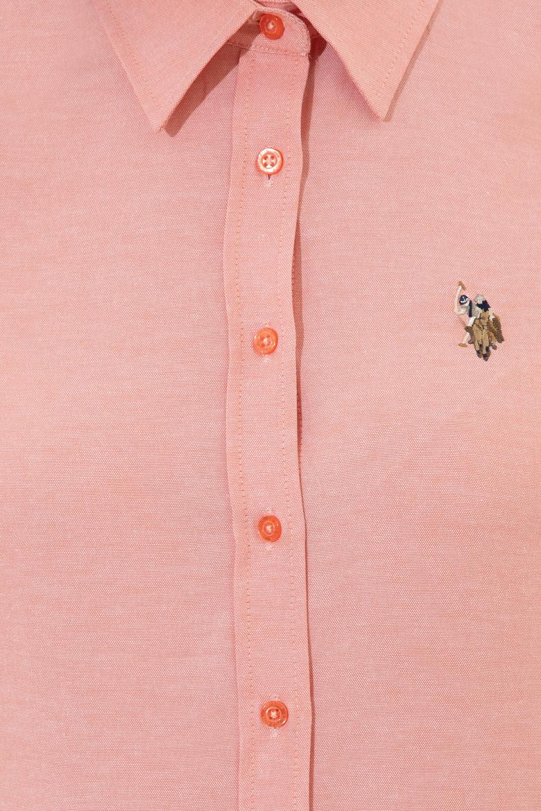 Kadın Somon Uzun Kollu Basic Gömlek - 50246414019