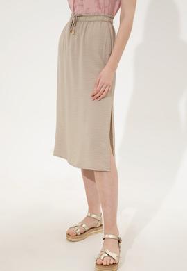 Kadın Haki Dokuma Etek - 50249296014