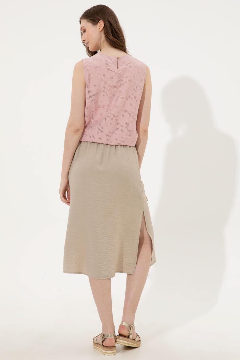 Kadın Haki Dokuma Etek - 50249296014