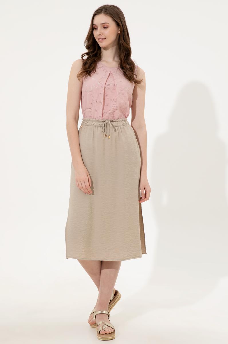 Kadın Haki Dokuma Etek